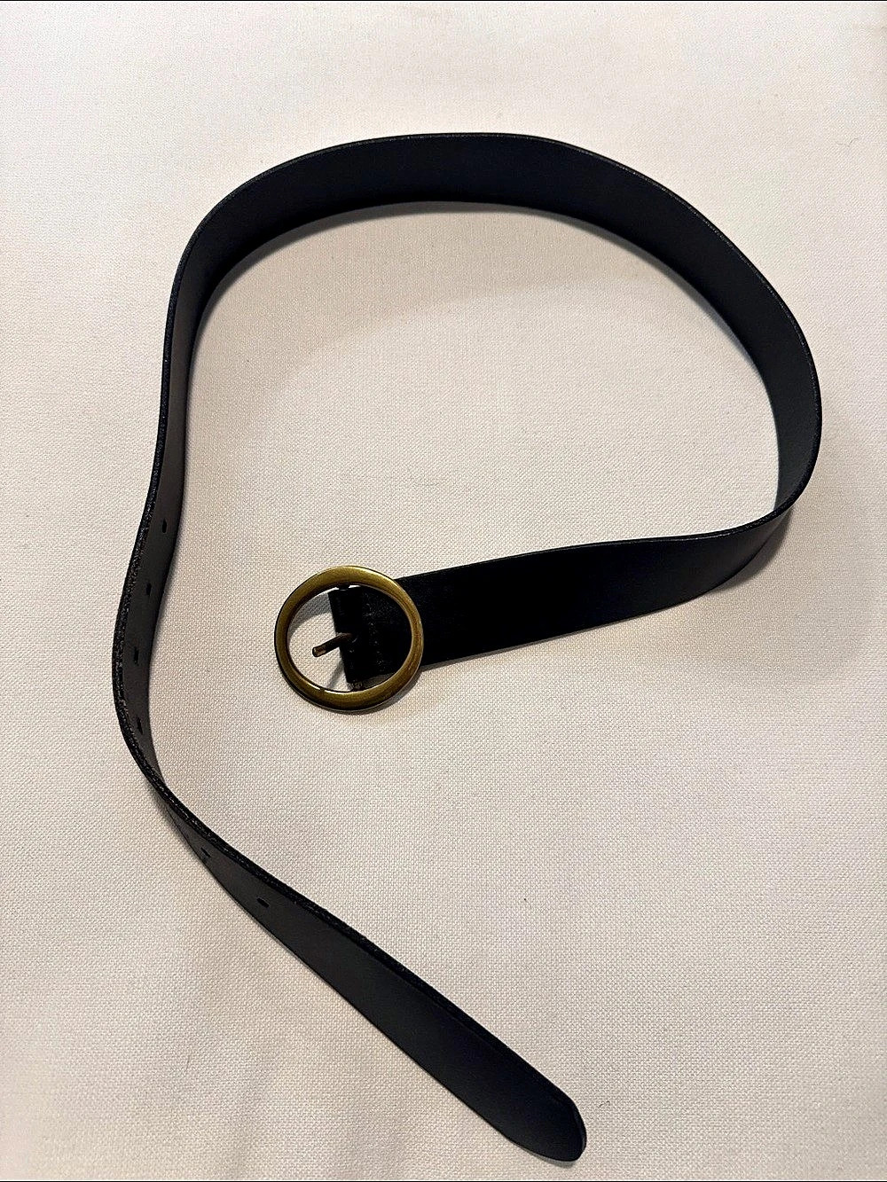 Auxiliary Classic Belt Black with Gold-Tone Buckle